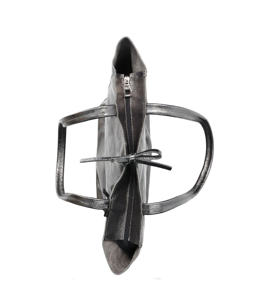 INTER-CHAUSSURES 【ANDREA CARDONE ITALI】メタリックレザートートバッグ 