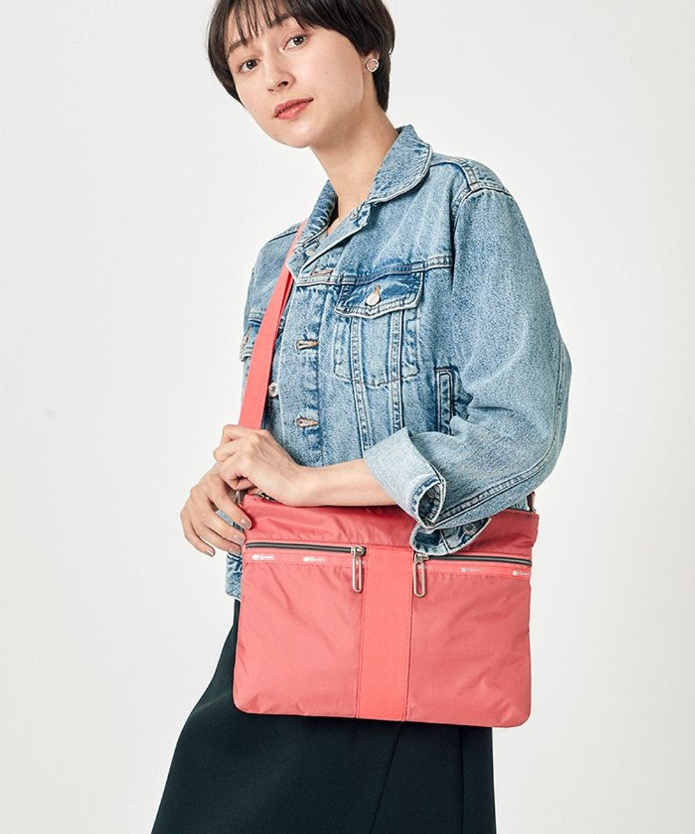 LeSportsac POUCH CROSSBODY/ポップコーラルC ポップコーラルC