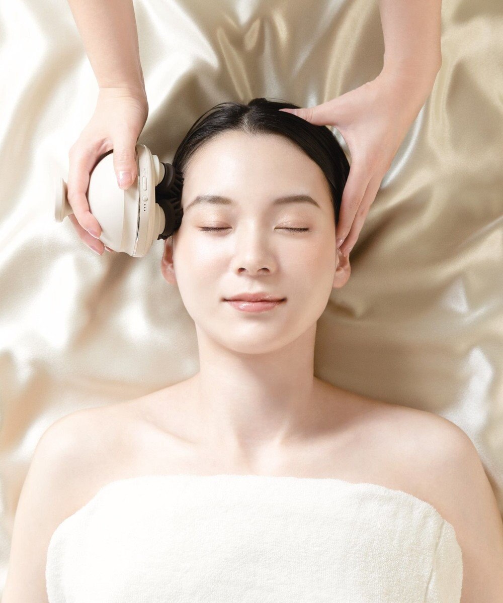 YAMATO テーブル＆キッチン 【フェスティノ】充電式EMSヘッドスパ　プレミア  サンドベージュ  SMHB-044-SB 