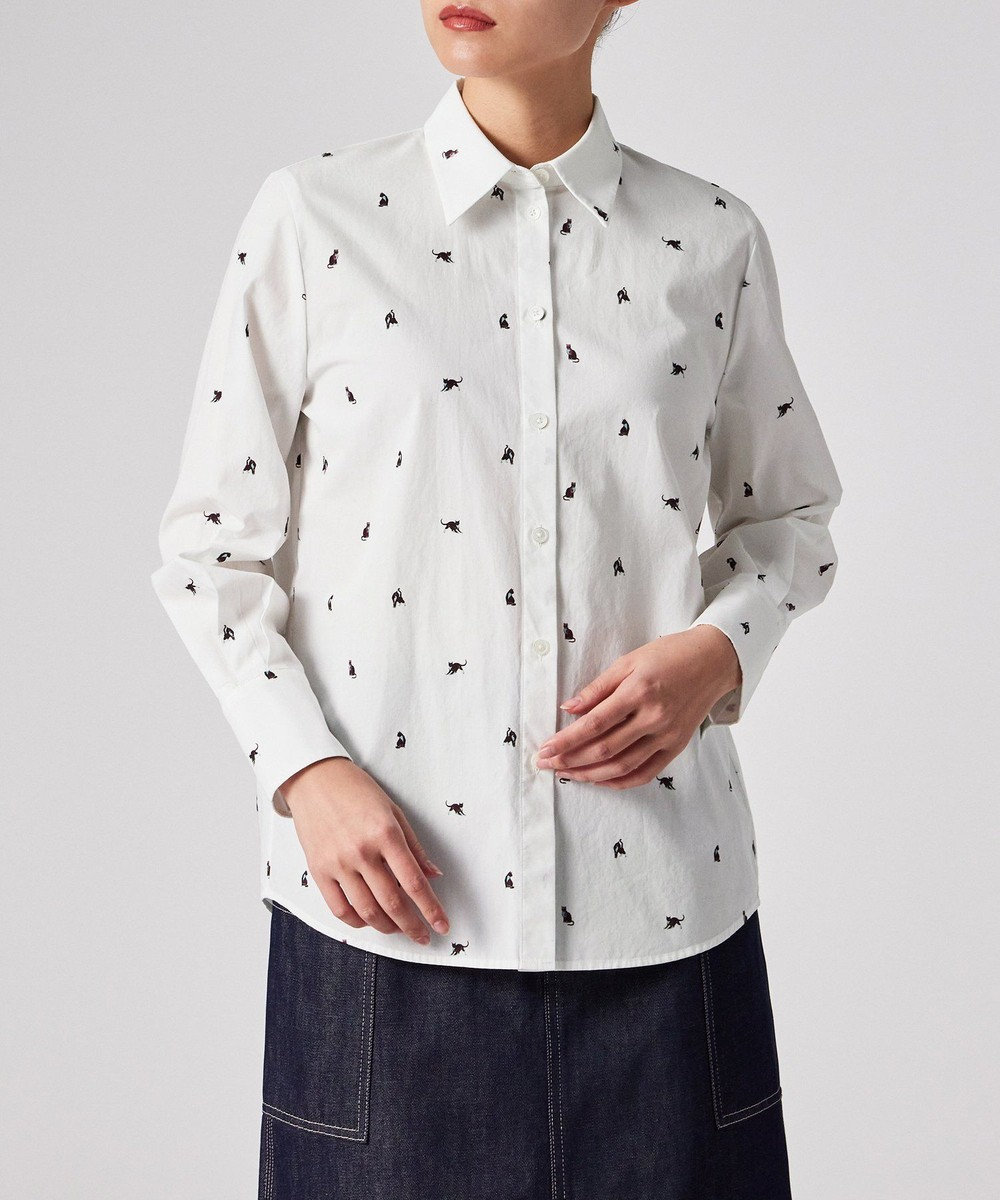 Paul Smith Ditsy Cat コットン シャツ 