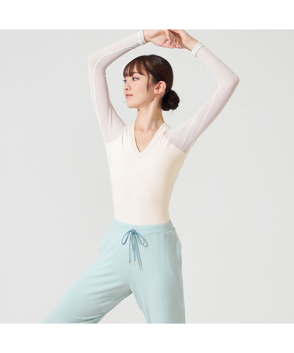 Chacott ◎【Nela ライン】ロングスリーブレオタード 