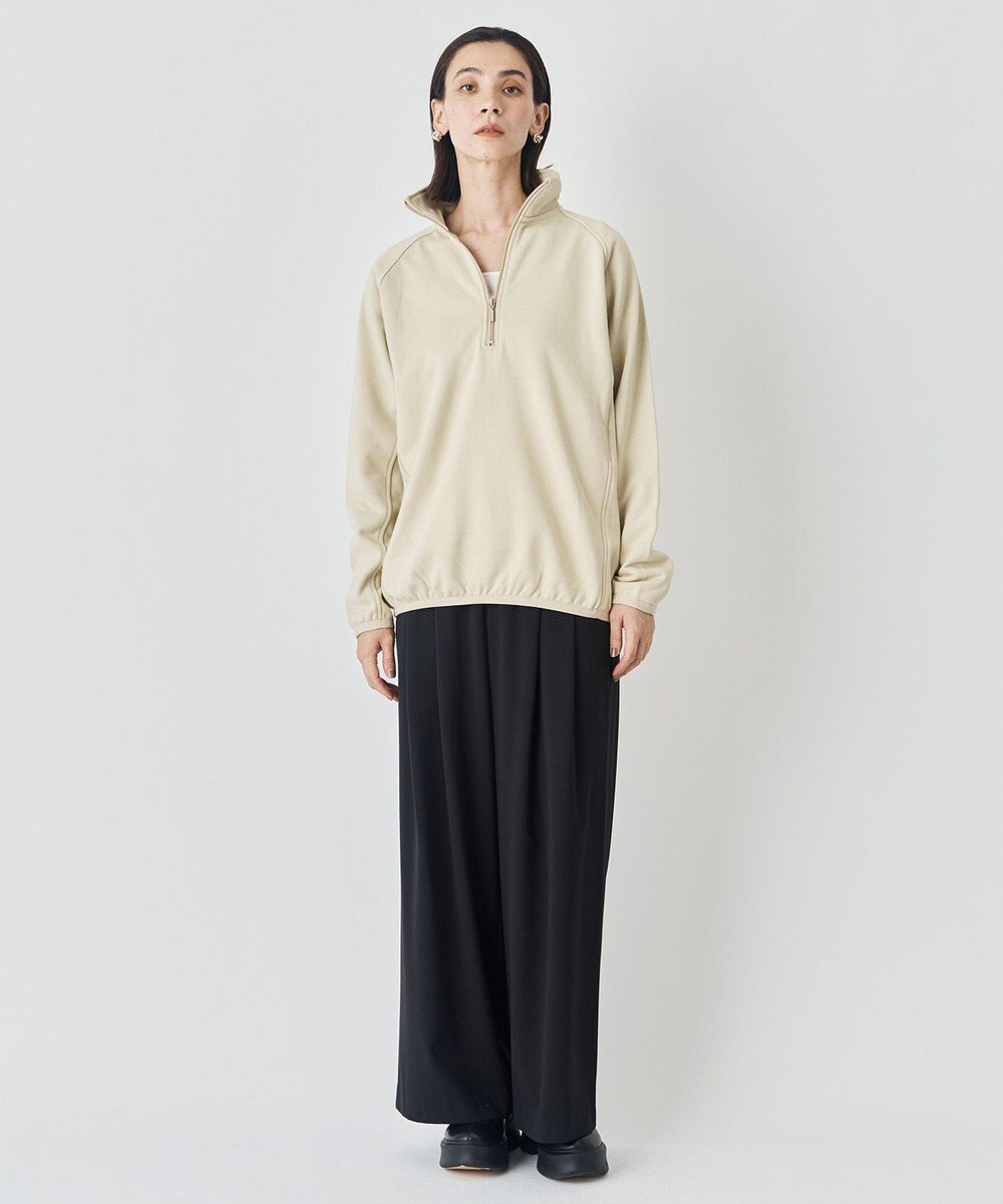 UNFILO MENS 【男女兼用】ナイロン裏毛 ハーフジップ 