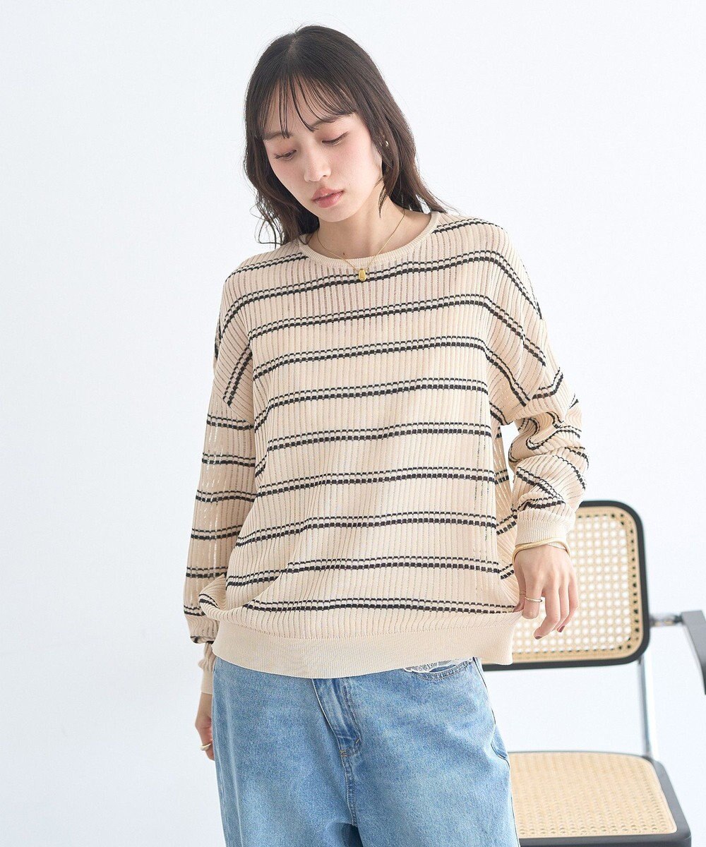 earth music&ecology ボーダーニットプルオーバー 