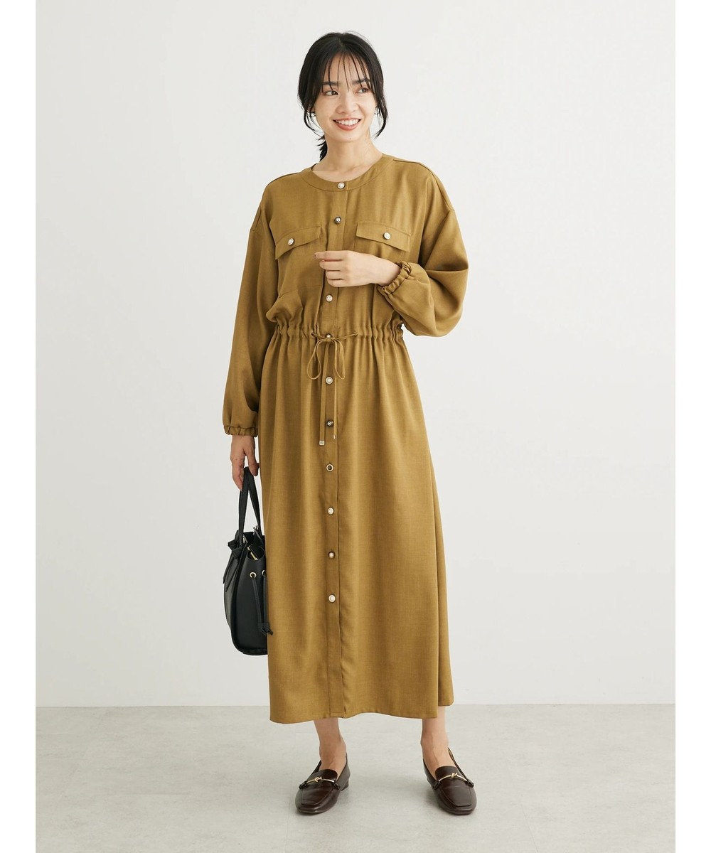 Green Parks ・ＥＬＥＮＣＡＲＥ　ＤＵＥ　イロイロ釦ドロストワンピース 