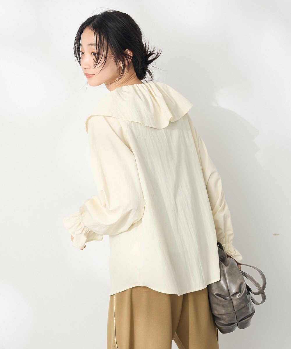 CRAFT STANDARD BOUTIQUE ビッグ襟フリルブラウス 