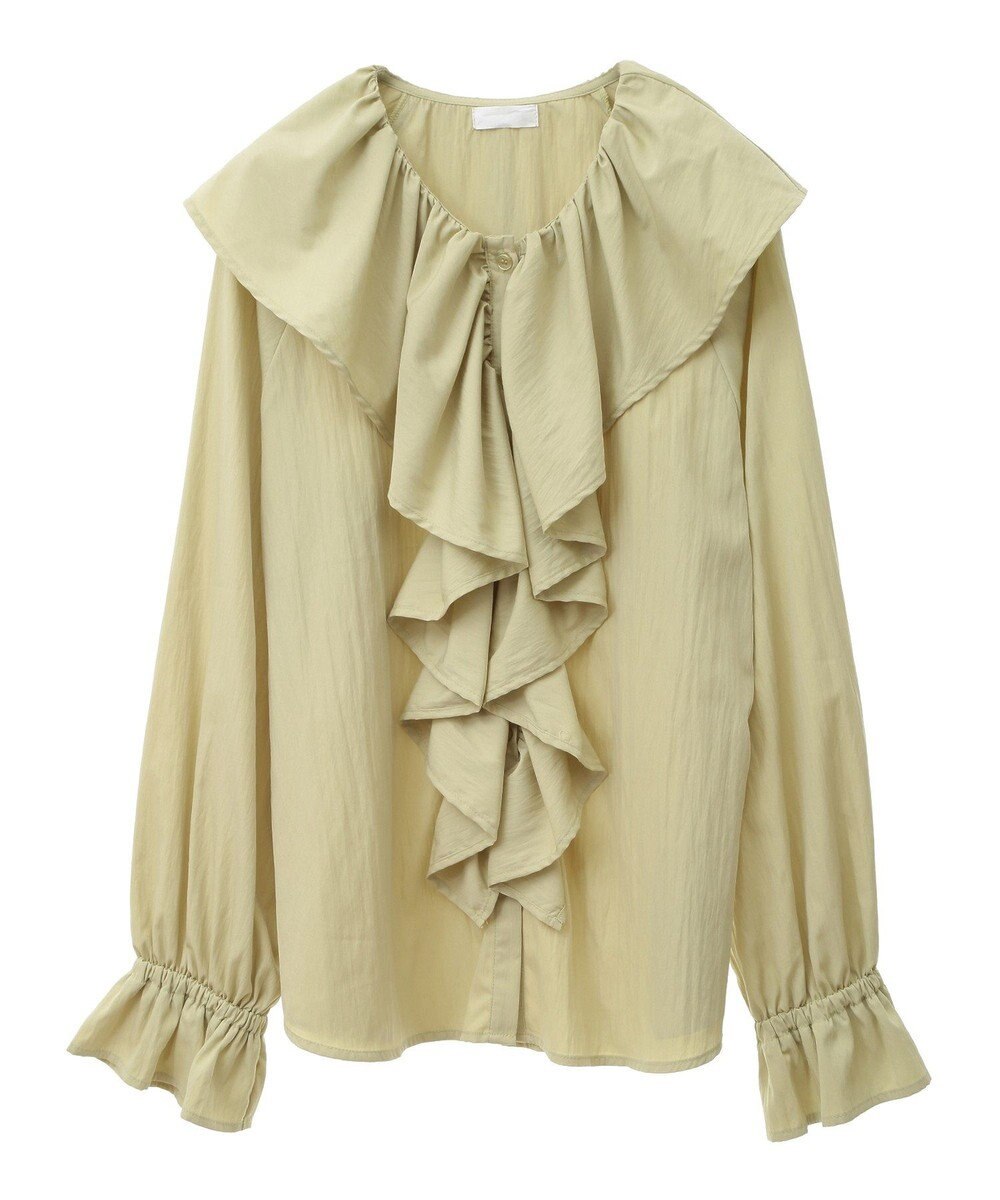 CRAFT STANDARD BOUTIQUE ビッグ襟フリルブラウス 