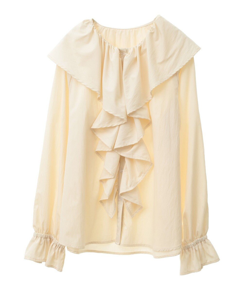 CRAFT STANDARD BOUTIQUE ビッグ襟フリルブラウス 