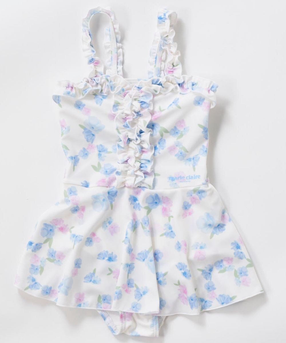 OP／FILA 【marie claire ENFANTS】花柄Aラインワンピース水着 