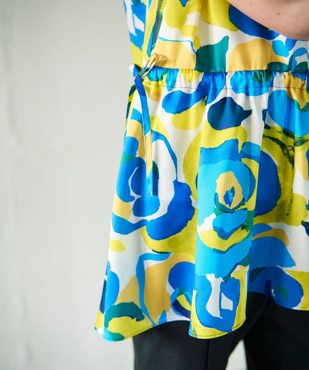 GRACE CONTINENTAL ペイントカラープリントトップ 