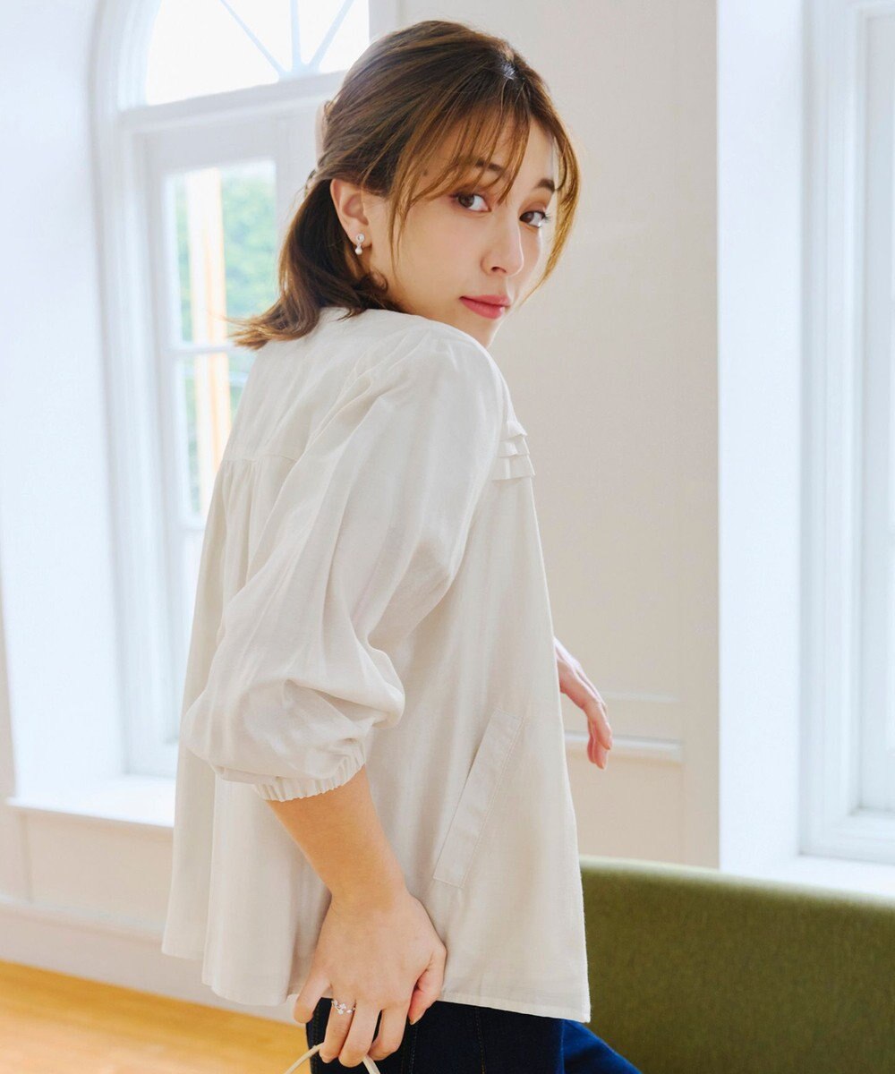 Tiaclasse 【洗える】 シアーピンタックブルゾン 