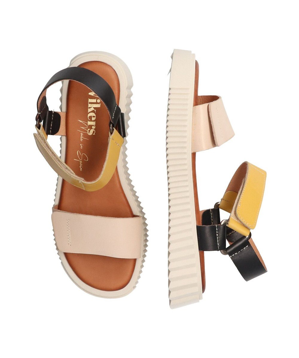 INTER-CHAUSSURES 【Wikers】ソフトスクエアトウ厚底サンダル 