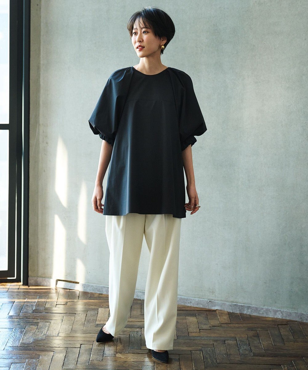 #Newans サークルスリーブAラインブラウス 