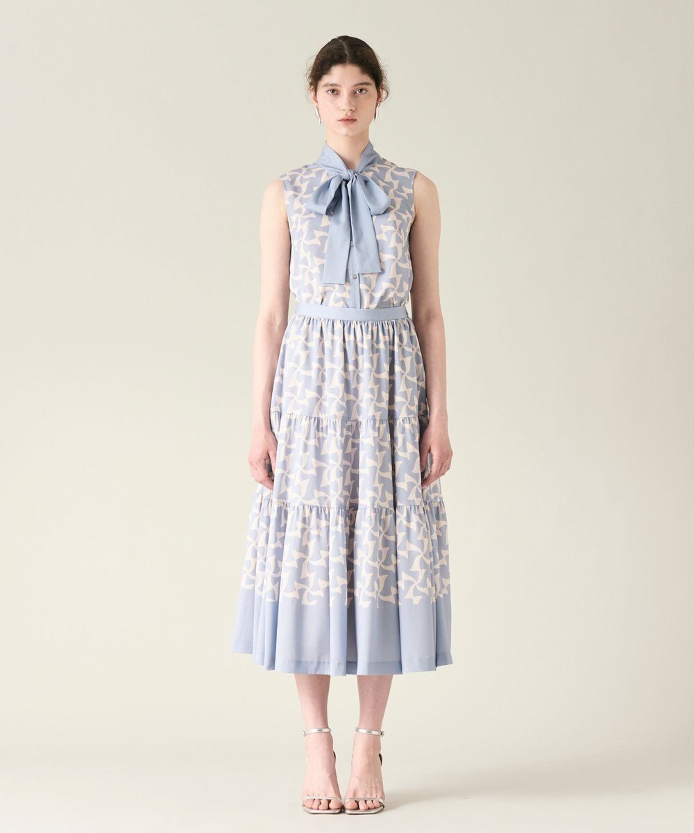 GRACE CONTINENTAL リボンプリントスカート 