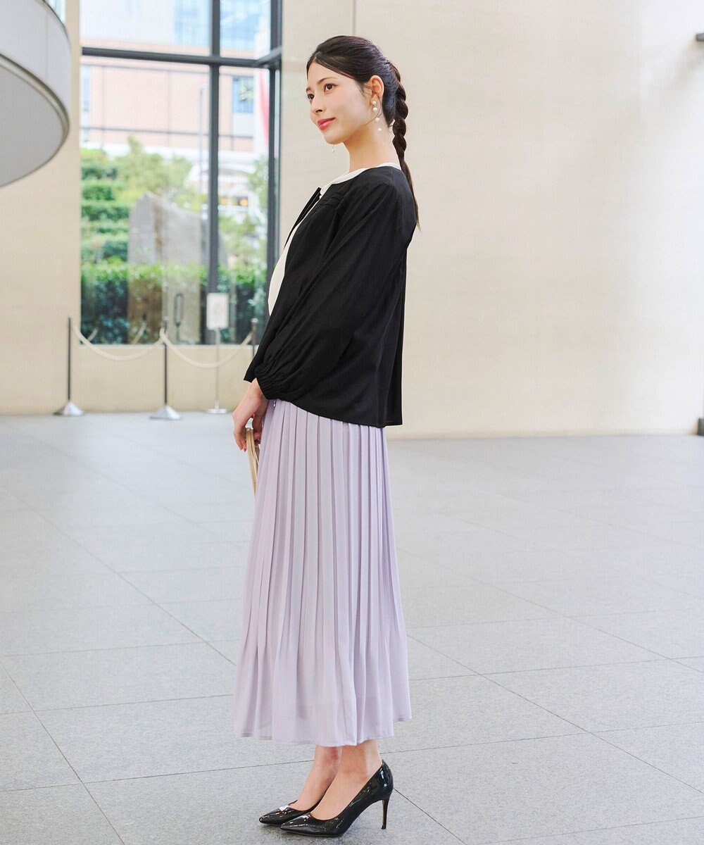 Tiaclasse 【洗える】 シアーピンタックブルゾン 