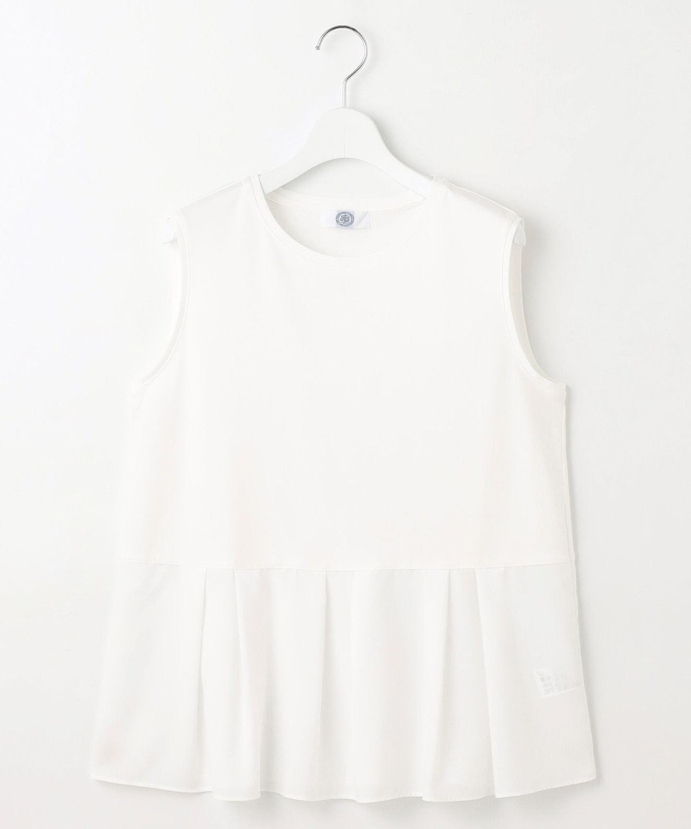 J.PRESS LADIES 【洗える】ノースリーブスムースジャージー フレア カットソー 