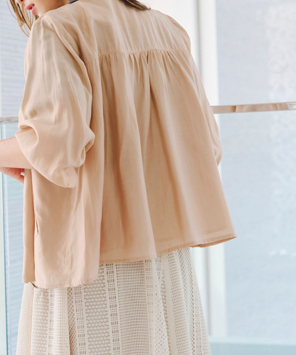 Tiaclasse 【洗える】 シアーピンタックブルゾン 