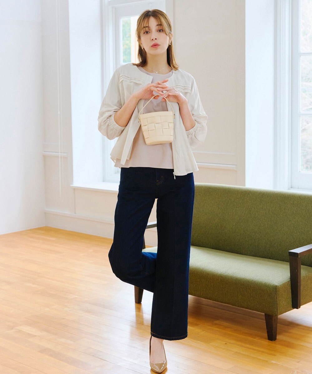 Tiaclasse 【洗える】 シアーピンタックブルゾン 