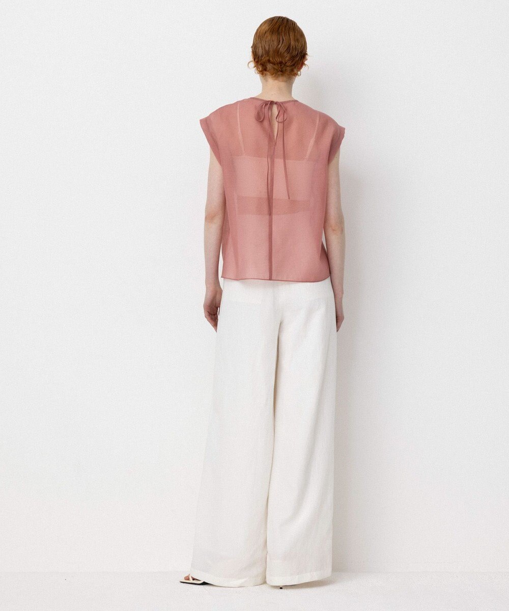 NAVE 【Nave・洗える/シアー素材】シアーリンクル ノースリーブブラウス 