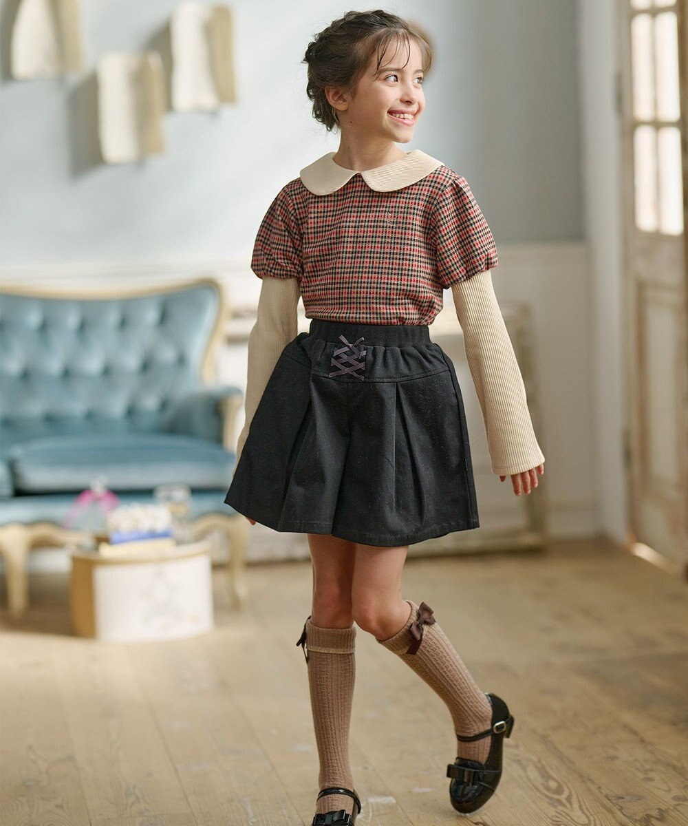 組曲 KIDS 【110-140㎝】チェックジャガード トレーナー 