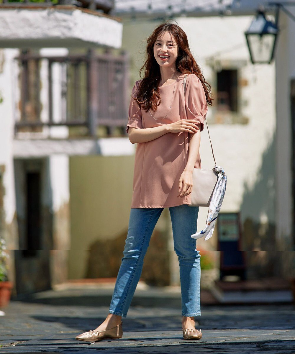 Tiaclasse 【洗える】パフスリーブチュニックブラウス 