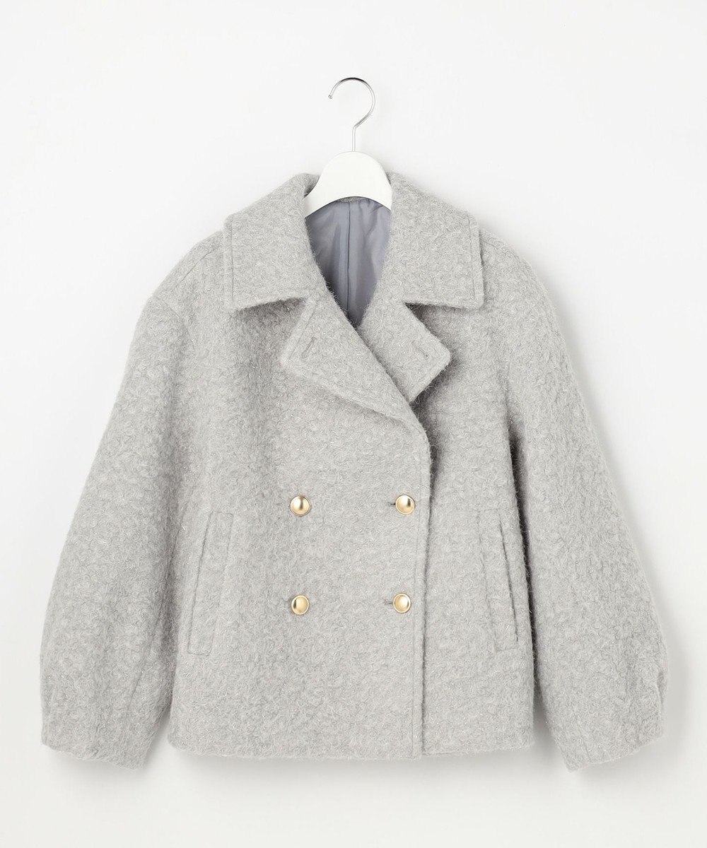 ANY SIS L 【2WAY】ブークレーシャギーラメ アウター 