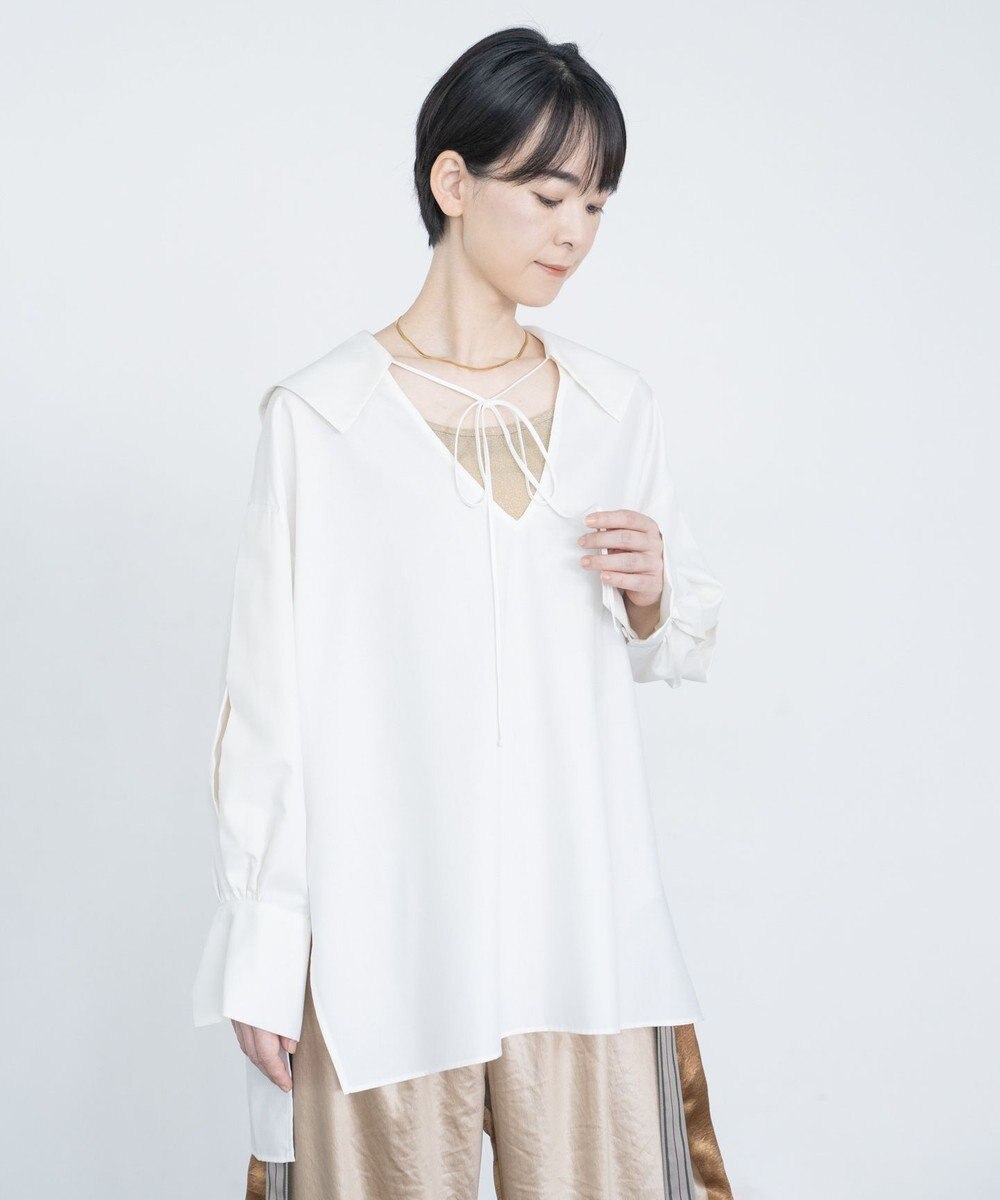 COQ FIN オーバーサイズセーラーカラーブラウス 