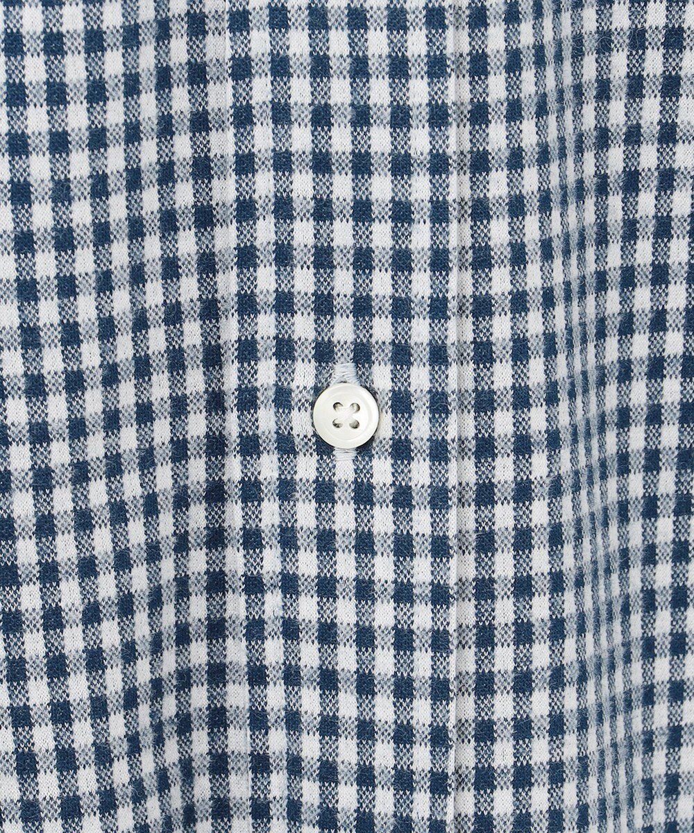J.PRESS MEN 【KING SIZE】ギンガムチェック コットンネルジャージシャツ 