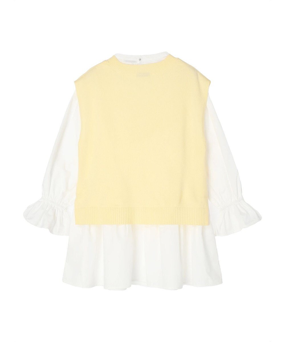 earth music&ecology ＳＥＴ２点Ｖネックベスト＋スタンドカラーチュニック 