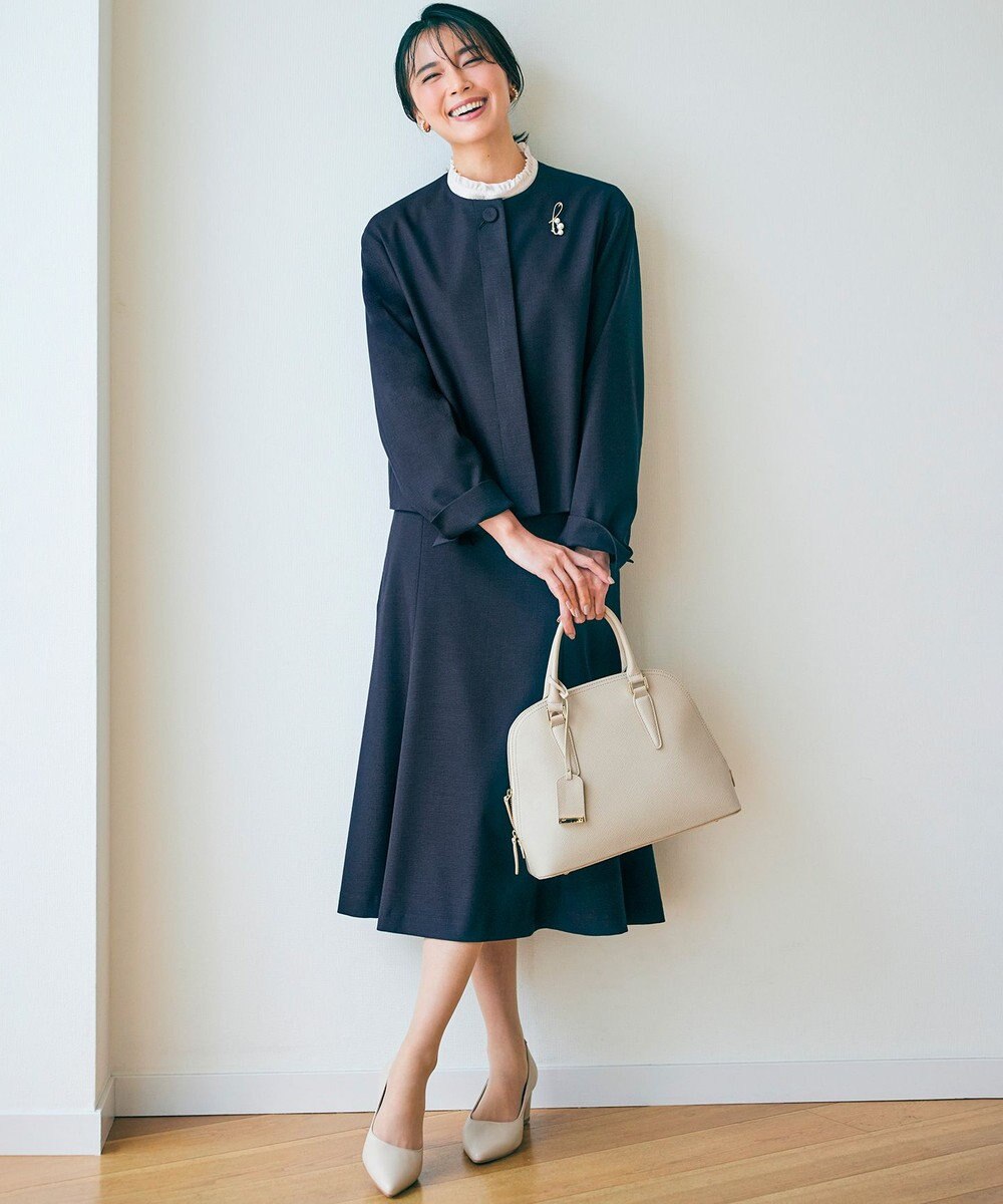 23区 【セットアップ対応】ストレッチブッチャー ノーカラー ジャケット 