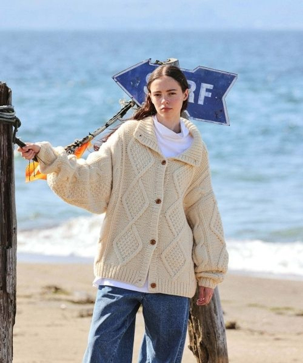 LENO ARAN PULLOVER【UNISEX】アラン柄ニットプルオーバー/カーディガン 