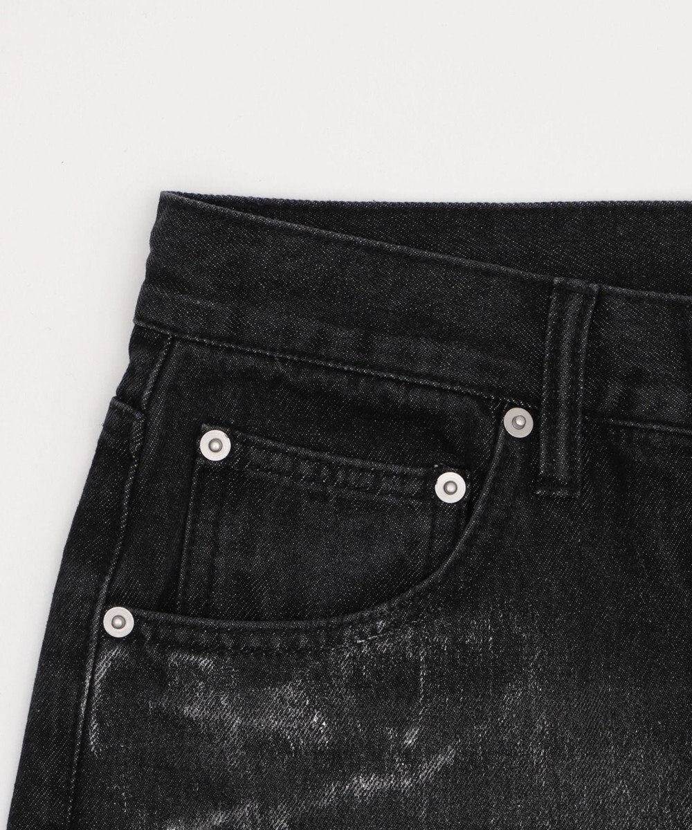 WEGO シルバープリントバギーフレアデニム 