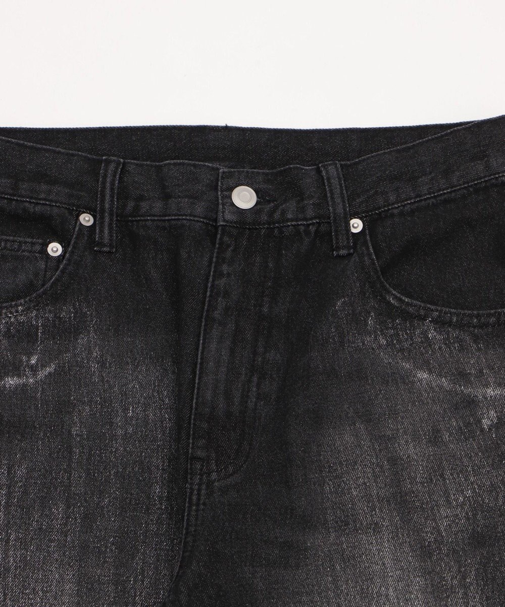 WEGO シルバープリントバギーフレアデニム 