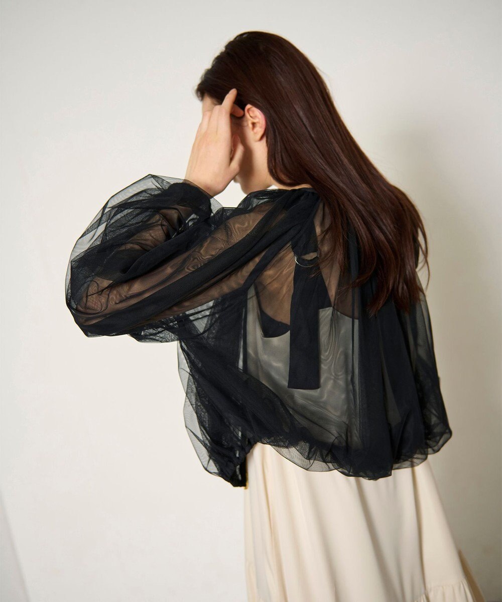 GRACE CONTINENTAL ギャザーチュールブルゾン 