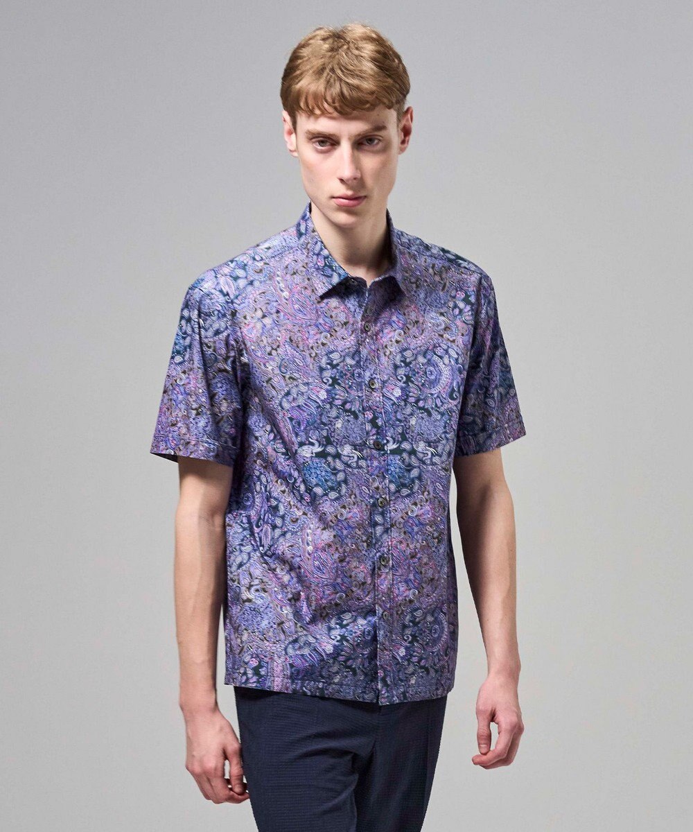 JOSEPH HOMME 【新柄】エスニカルプリント　半袖レギュラーカラーシャツ 