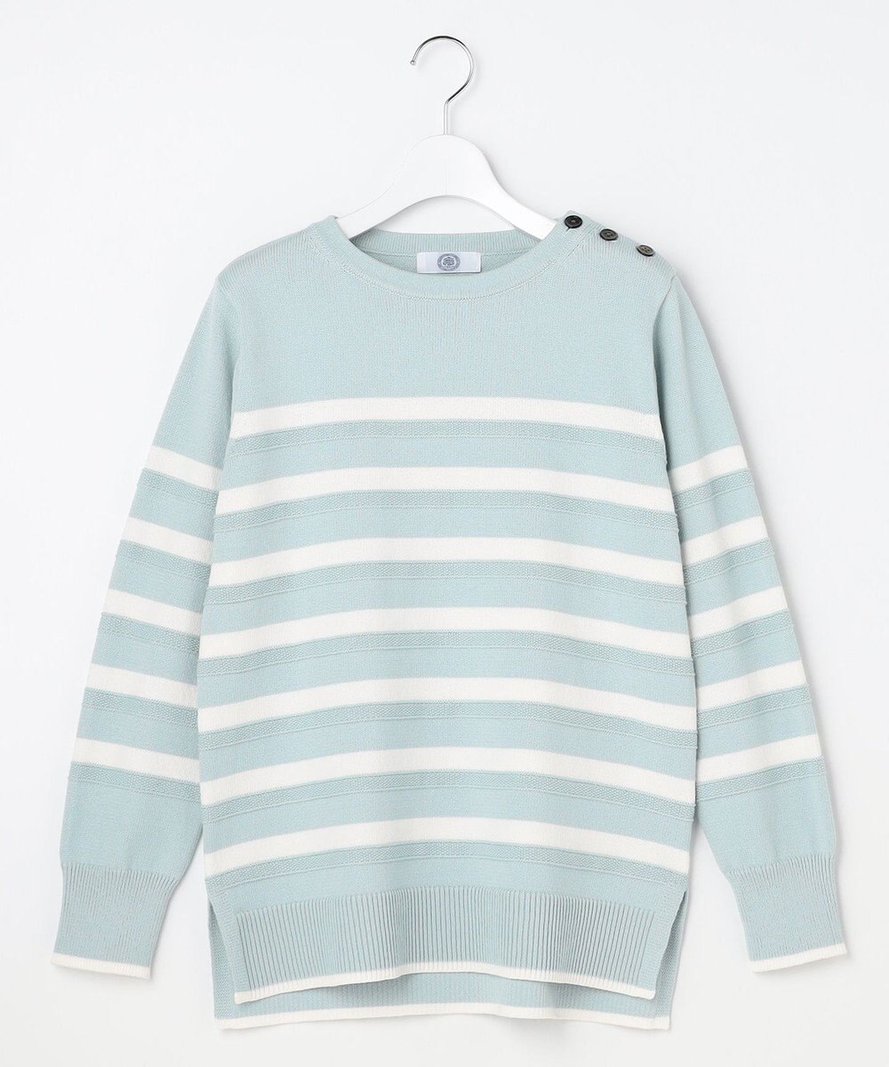 J.PRESS LADIES S Cotton Polyester カラーボーダー ニット 