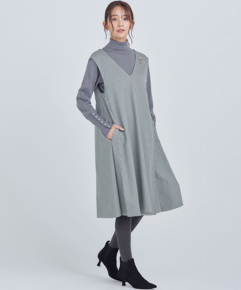 組曲 チドリツイル ジャンパーワンピース 