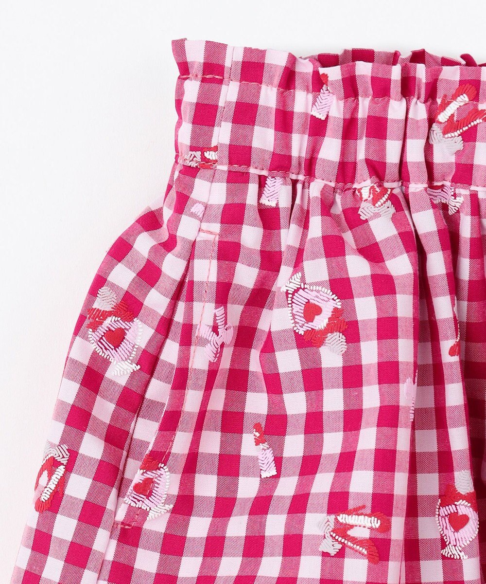 ANY KIDS ギンガム 発泡プリント スカート 