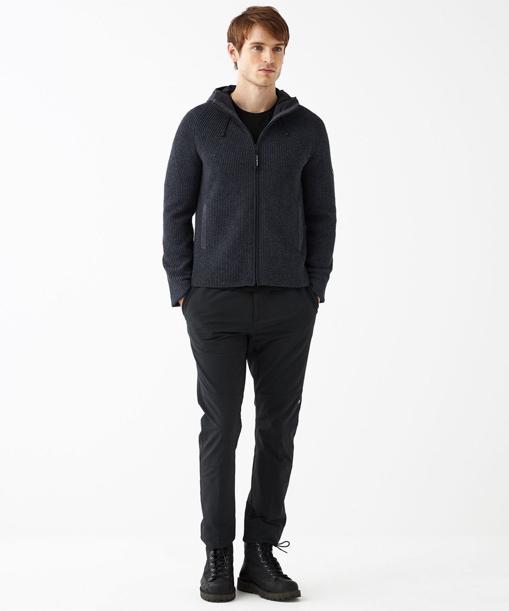 JOSEPH ABBOUD MOUNTAIN 【UNISEX】リサイクルウールポリ ニットパーカー 