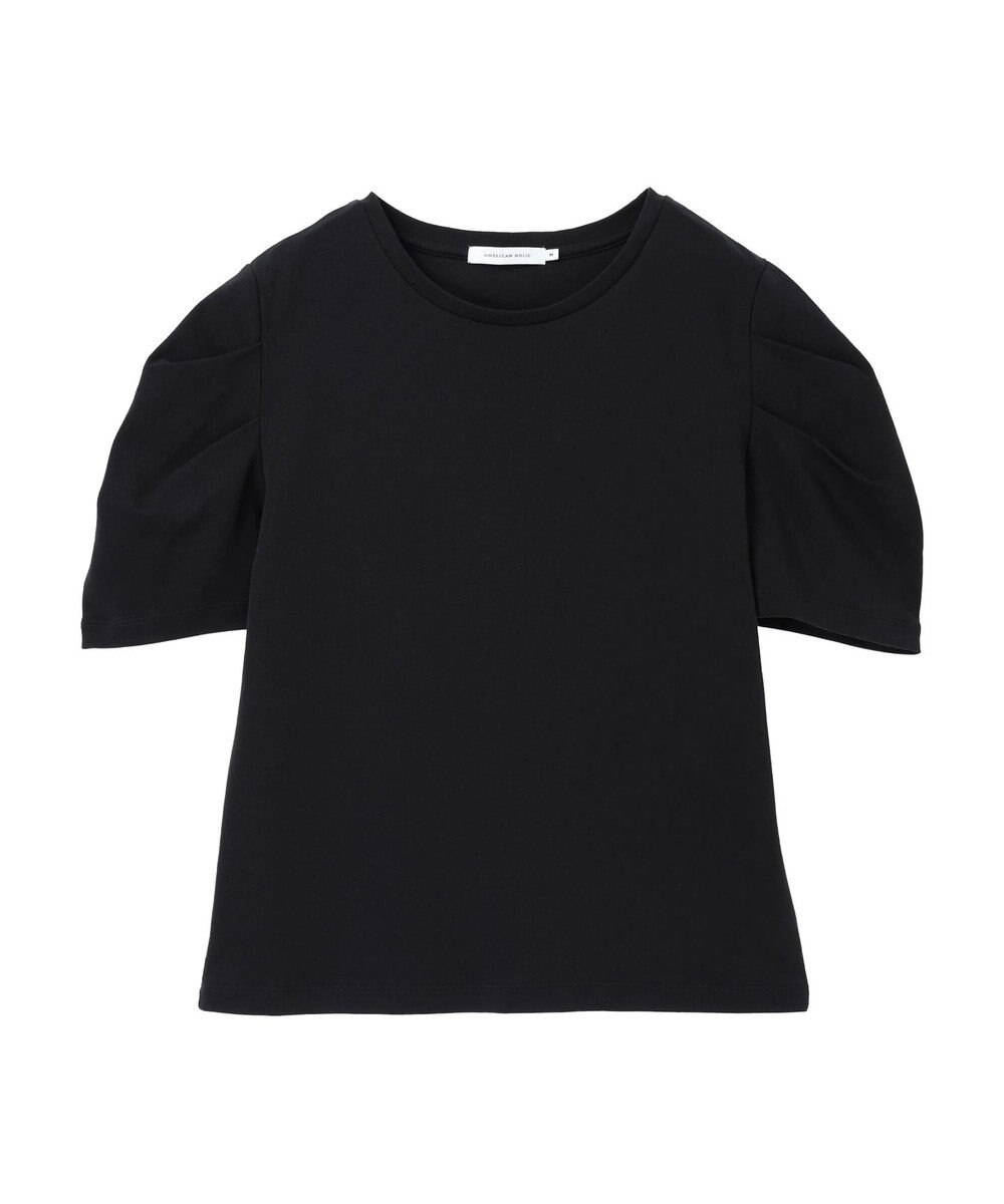 AMERICAN HOLIC 接触冷感タックスリーブ５分袖カットプルオーバー 