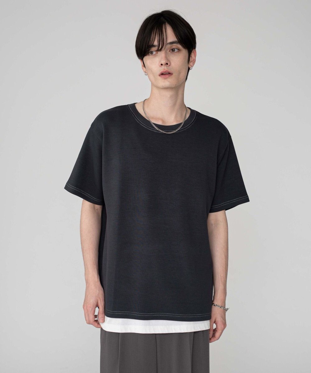 WEGO 【ユニセックス着用ITEM/MLサイズ展開】カラーステッチT（SS） 