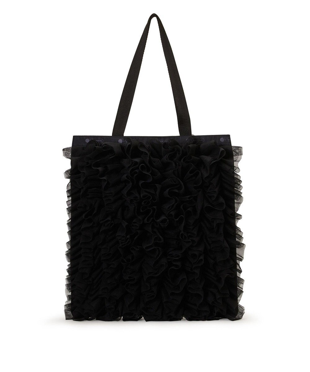 LeSportsac RUFFLE LG EMERALD TOTE/ブラックレースラッフル 