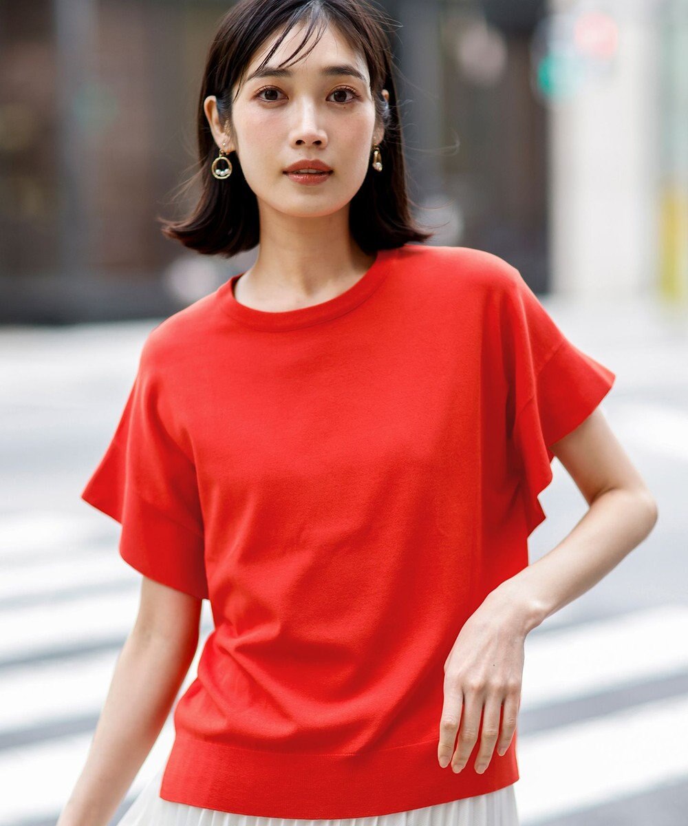 ANY SIS 【アイスタッチ】フレンチスリーブ ニット 