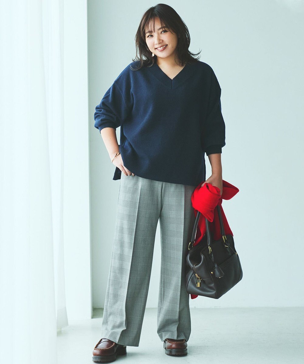 UNFILO 【ウエストゴム/14サイズ展開】beauty warm pants ワイド 