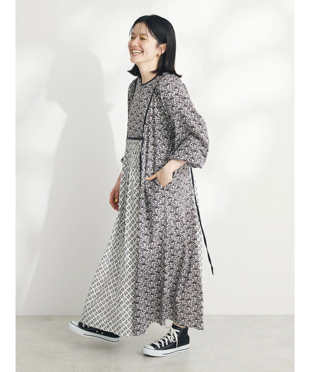 CRAFT STANDARD BOUTIQUE インド綿混エスニック切替ワンピース 