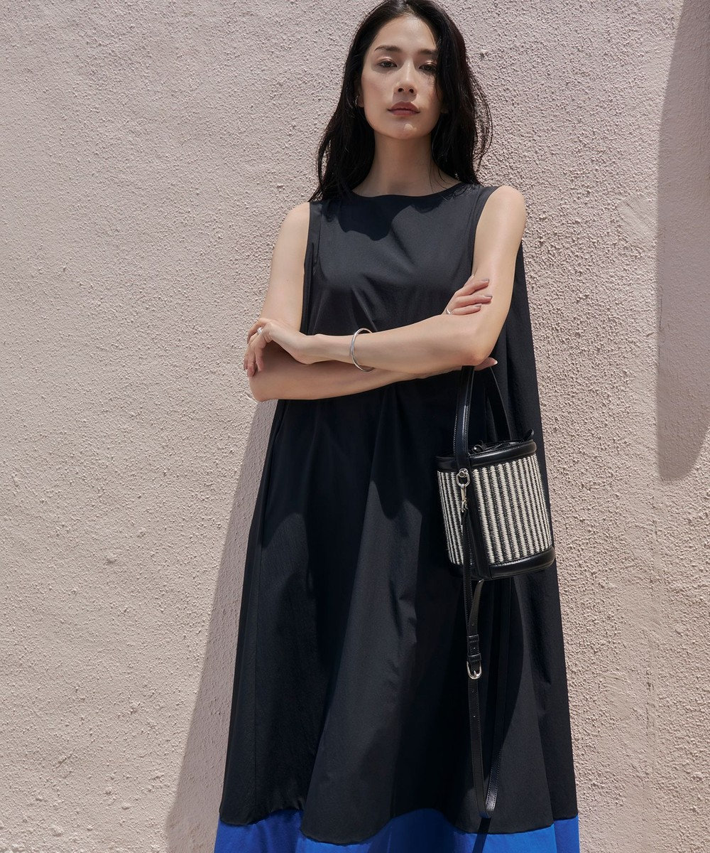 ICB L 【洗える】RENUソフトタイプライター ノースリーブワンピース 