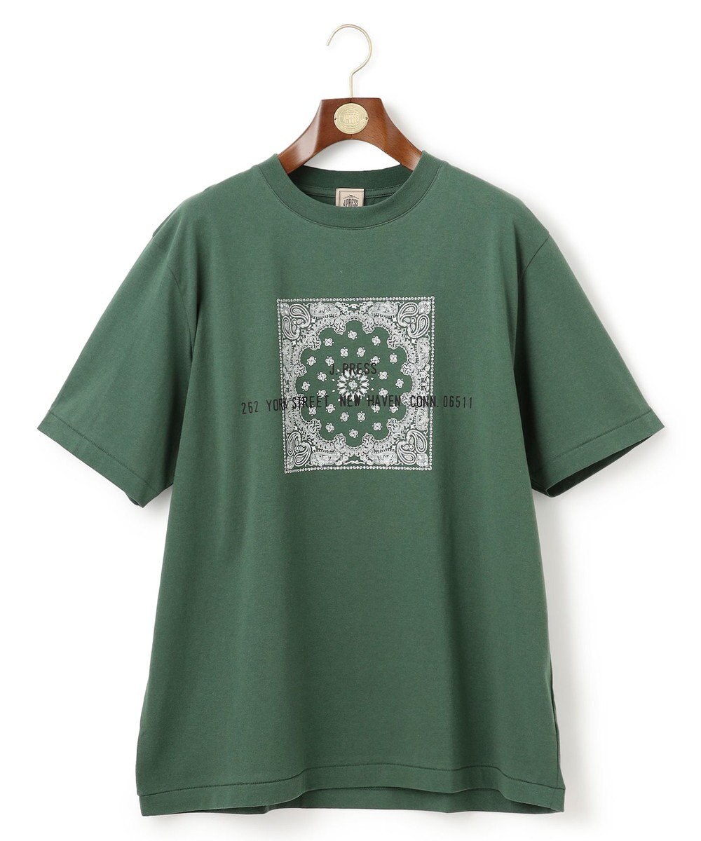 J.PRESS MEN 【KING SIZE】ペイズリーバンダナプリントTシャツ 
