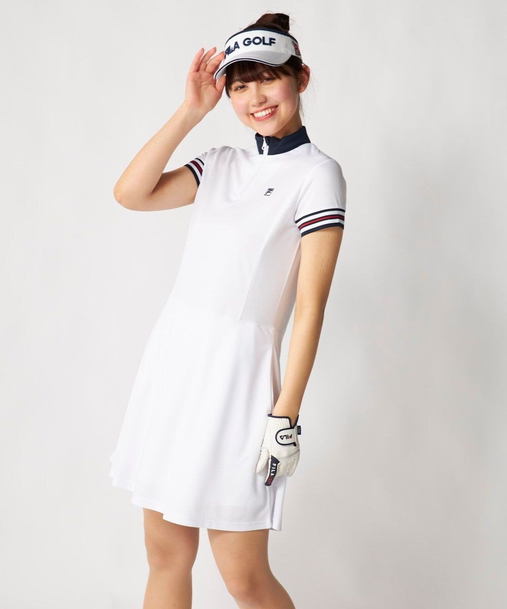 FILA GOLF／marie claire 【FILA GOLF】ハーフジッププリーツワンピース 