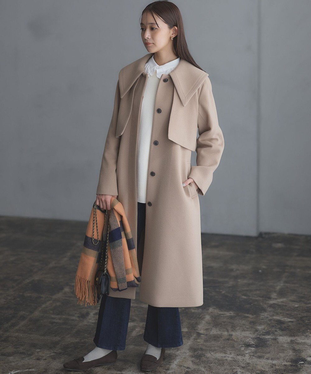 組曲 【WEB限定】ウールカシミヤミックスVネック ニット 