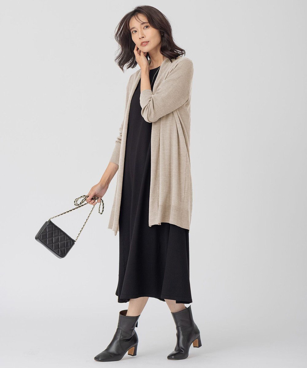 23区 サステナブルウール ショールカラー カーディガン 