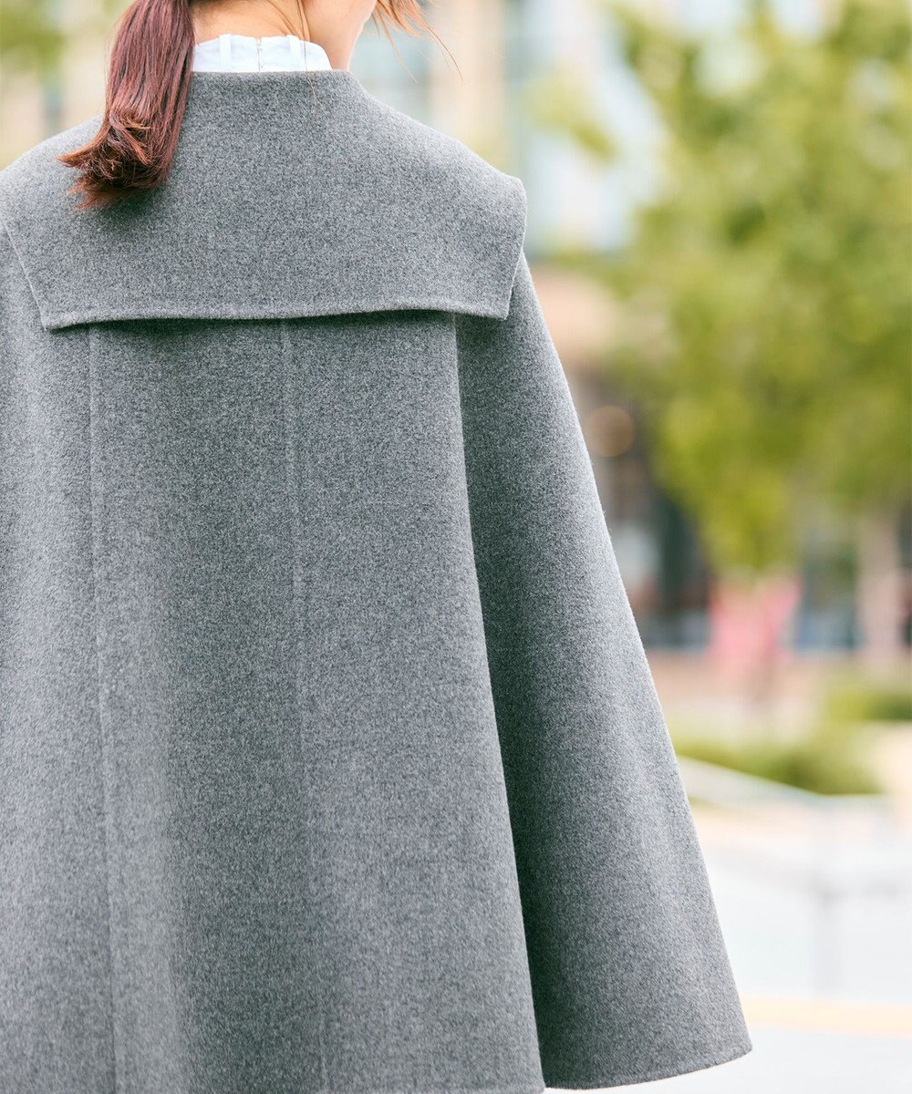 #Newans セーラーカラーダブルフェイスケープコート 